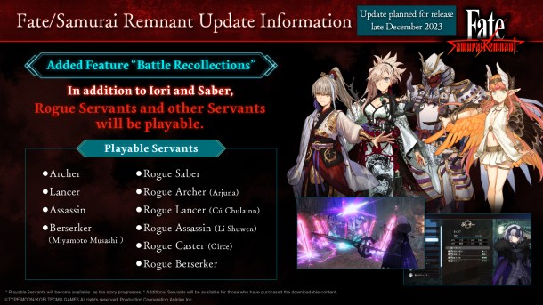 Fate/Samurai Remnant | December Update 1